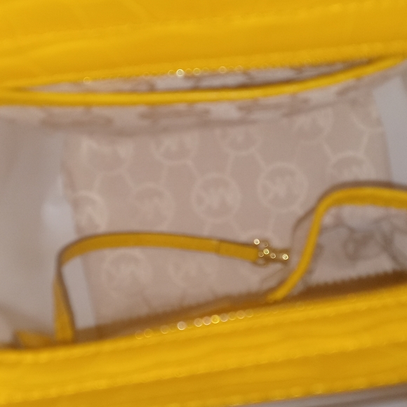 Yellow and Khaki Michael Kors Purse - Picture 3 of 4